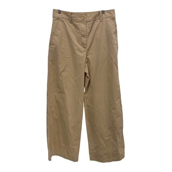 COS Wide Leg Pants Cotton Tan High Waisted Women's Eur 38/ Small - Picture 7 of 7